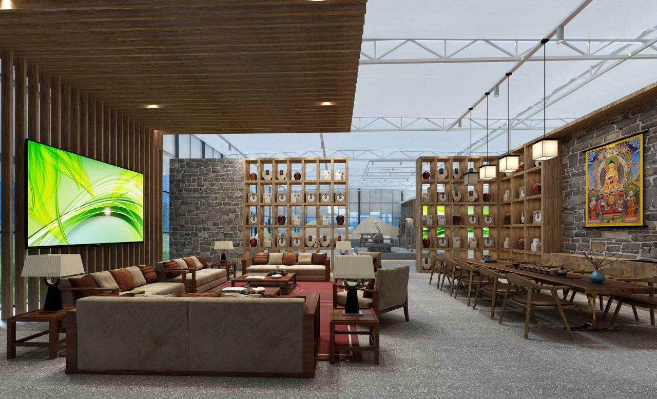 如何拓展小面積展廳的空間感,使其更具展示效果插圖 阿壩縣農業展廳設計圖例