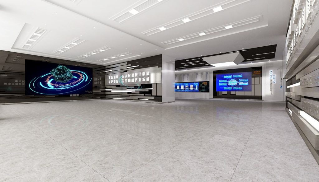 以多媒體和數字技術為展示技術的數字化展廳插圖 展覽設計公司如何確定交互展示的風格形式